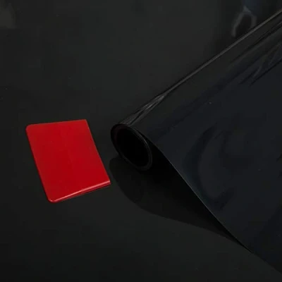 Afbeelding van d c fix Getinte folie, statisch zelfklevend, zonwering, raamfolie, 99% uv bescherming, hittewerend, getint, verduisterend, inkijkbescherming, warmtebeschermingsfolie, 90 x 200 cm