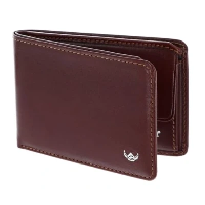 Afbeelding van Golden Head Leren Portemonnee Colorado RFID Petite Billfold Coin Wallet Tobacco Bruine