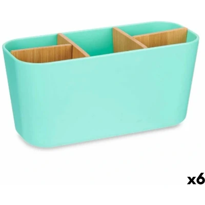 Afbeelding van Tandenborstelhouder Groen Bamboe Polypropyleen 21 x 10 9 cm (6 Stuks)