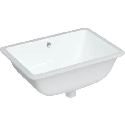 Afbeelding van vidaXL Wastafel rechthoekig 55,5x37,5x19 cm keramiek wit