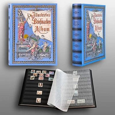 Afbeelding van Prophila Stamp Collectors Album 60 Black Pages Stockbook Heritage Design II