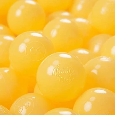 Afbeelding van KiddyMoon Plastic Ballen Voor Kinderen Ø 6Cm Kleurig Gecertificeerd, Geel, 200 Ballen/6Cm