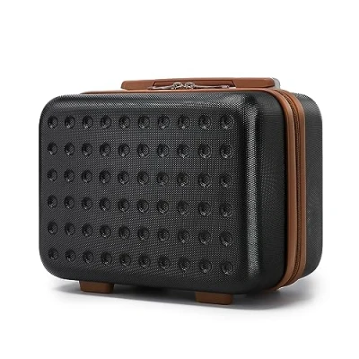 Afbeelding van KONO koffer met harde schaal, 100% ABS, handbagage, 8 spinnerwielen, rolkoffer, 67 x 44 27 cm, TSA slot, zwart, zwart 1, Large, hardcase