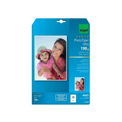 Afbeelding van Inkjet Ultra fotopapier A4 180gram zijdemat 20 vel