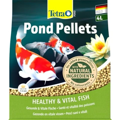 Afbeelding van Tetra Pond Pellets Hoofdvoer voor alle vijvervissen, drijvende voederpellets dagelijks voedsel, 4 l zak