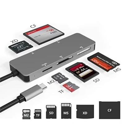 Afbeelding van USB C XD fotokaartlezer, Type (5Gps) Hoge snelheid TF/SD/MS/M2/XD/CF 6 in 1 camera kaartlezer, geheugenkaartlezer ondersteunt Olympus en Fujifilm fotokaart 1GB 2GB