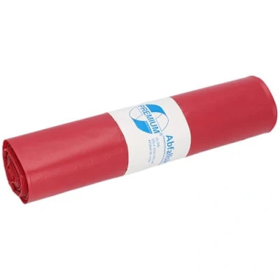 Afbeelding van Vuilniszakken DEISS PREMIUM rood 70 of 120 Liter, rood, 1