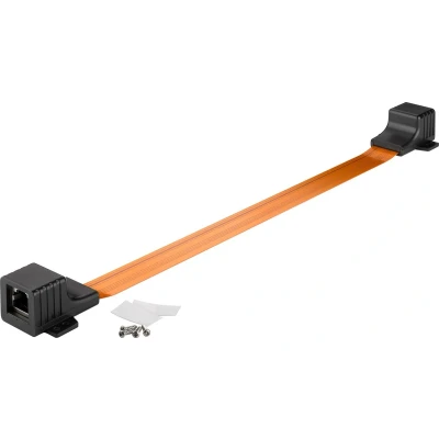 Afbeelding van UTP CAT5 Fast Ethernet RJ45 deur/raam adapter / oranje 0,30 meter