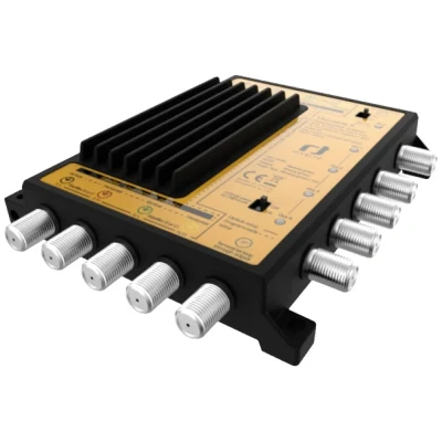 Afbeelding van Inverto 5413 IDLU UST110 CUO4O 32PP compacte, cascadeerbare Unicable II multischakelaar met 4 uitgangen zwart