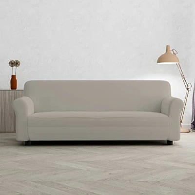 Afbeelding van Italian Bed Linen PreTTY bankovertrek, bi elastisch, taupe, 3 zits