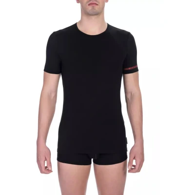 Afbeelding van Bikkembergs Fashion CREW NECK BIP Tshirt print, Heren, Maat: Large, Black