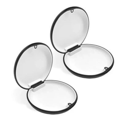Afbeelding van EUPSIIU 2 stuks Retainer Case, Orthodontische kunstgebit, slanke kunstgebit opbergdoos (zwart)