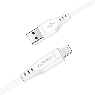 Afbeelding van Acefast usb a to lightning tpe oplaaddatakabel 1,2 meter wit