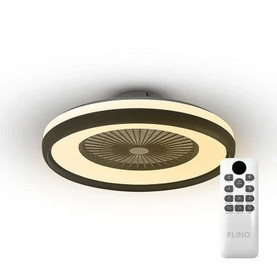 Afbeelding van FlinQ LumiFan Plafondventilator met Verlichting Ventilator voor aan het Plafond Ideaal op de Slaapkamer Bestuurbaar Afstandsbediening