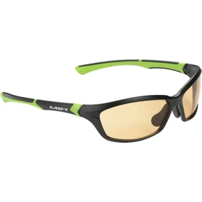 Afbeelding van SWISSEYE Sportbril Drift, incl. microvezelzak, matzwart/groen, één maat