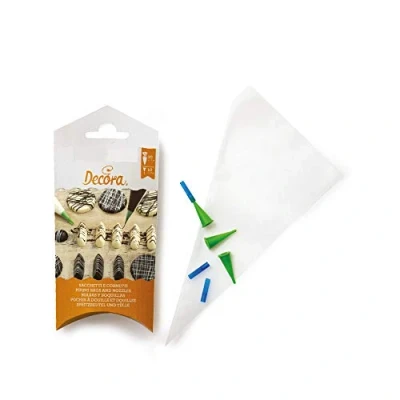 Afbeelding van Decora 0125005 Set van 10 spuitzakken en tules om te beschrijven, 21 x 12 cm