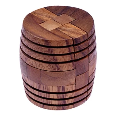 Afbeelding van LOGOPLAY Barrel vat 3D puzzel denkspel puzzelspel geduldspel logisch spel van hout