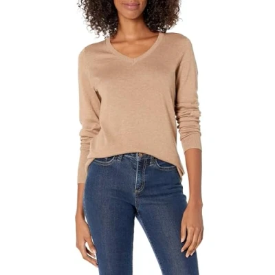 Afbeelding van Amazon Essentials vrouwen lichtgewicht V hals trui,kameel heide,L XL