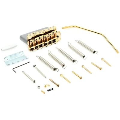 Afbeelding van Fender Strat Tremolo Set Vintage goud, incl. Federn, Hebel, Gitaaronderdeel
