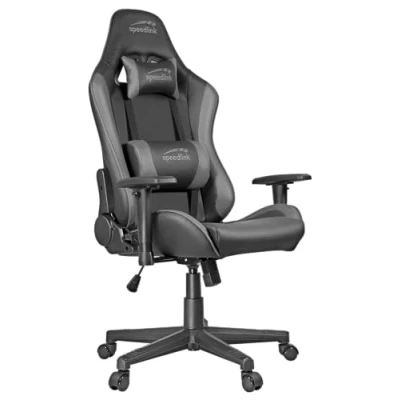 Afbeelding van Speedlink XANDOR gaming stoel traploos in hoogte verstelbaar bureaustoel met wipmechanisme hoge rugleuning, zwart grijs