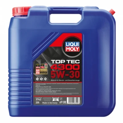 Afbeelding van Motorolie LIQUI MOLY TOP TEC 4300 5W30 20L