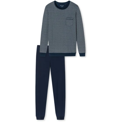 Afbeelding van Schiesser Fine Interlock Pyjama 178108 Dark Blue 50