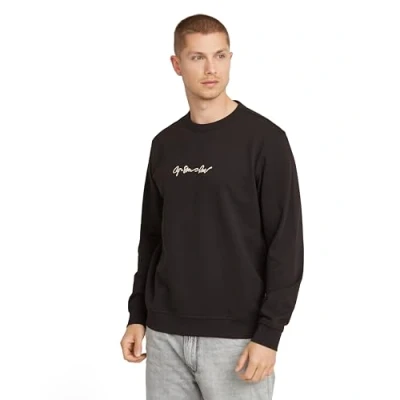Afbeelding van G STAR Script LOGO Sweater, Heren, Maat: XL, Dk black