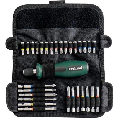 Afbeelding van Metabo Accessoires Bitset met handgreep 30 delig in roltas 626726000