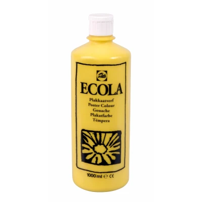 Afbeelding van Talens Ecola Plakkaatverf Flacon Van 1000 Ml, Geel