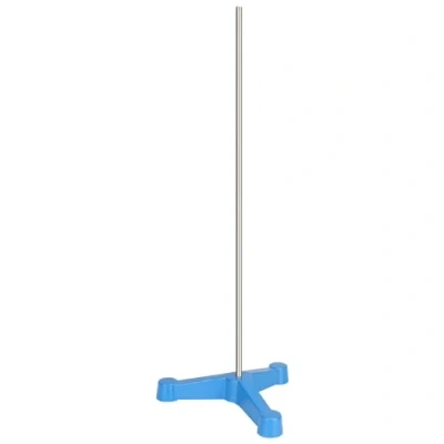 Afbeelding van stonylab Laboratoriumstatief, Laboratoriumstatief Ondersteunende Driehoekige Statief Retortenbasis Ondersteuningsstatief met Staaf (60 cm L)