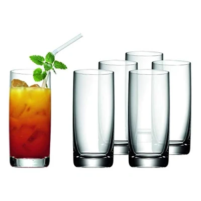 Afbeelding van WMF Easy Longdrinkglazen set 6 delig 350 ml, cocktailglas, kristalglas, vaatwasmachinebestendig, onbreekbaar