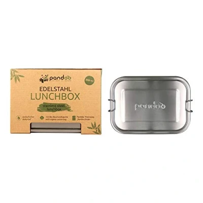 Afbeelding van Pandoo RVS Lunchbox 800 ML Herbruikbare volwassenen BPA Vrij Veganistische Recepten