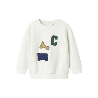 Afbeelding van Name It mini jongens trui NOTUS Cloud Dancer Regular Fit