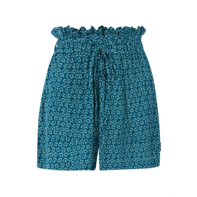 Afbeelding van Protest high waist loose fit short met all over print blauw