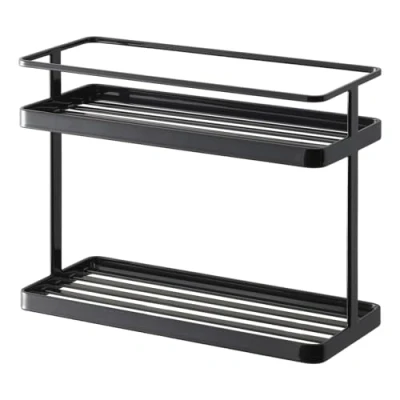 Afbeelding van Yamazaki Home Spice Caddy Storage en Organizer Rack Staal Aanrecht Plank, One Size, Zwart