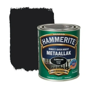 Afbeelding van Hammerite Metaallak Zijdeglans Zwart 0,75 liter