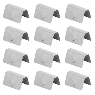Afbeelding van Aramox regendeflector clips, 12 stuks auto wind kanaal roestvrij stalen bevestigingsclips geschikt voor HEKO G3
