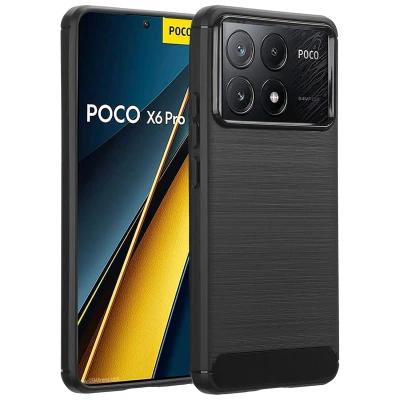 Afbeelding van Xiaomi Poco X6 Pro Hoesje Siliconen en TPU (zacht) iMoshion Softcase/Backcover Zwart Telefoonhoesje