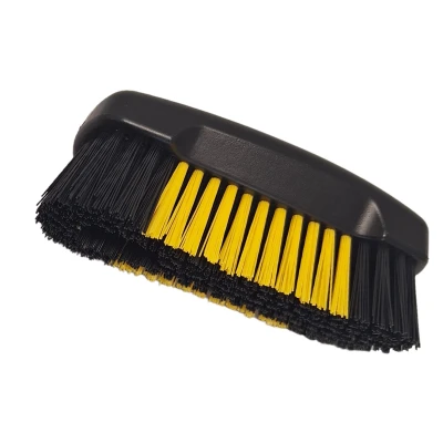 Afbeelding van Nagel en schrobborstel 5 x 12 cm ergonomisch Geel/Zwart