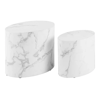 Afbeelding van Mytros salontafel set van 2 stuks. wit.