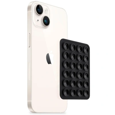 Afbeelding van Selencia 2 Pack Telefoonhouder zuignap Zwart / Black Siliconen En TPU (zacht)