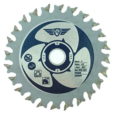 Afbeelding van 1 x TopsTools CS7624T zaagblad 76 mm 24T 10 TCT boring compatibel met Bosch GWS 12V Milwaukee M12FCOT Parkside PWSA 12 lI Worx WX424 300W WX424300W WA5030 WA5031 WA55031