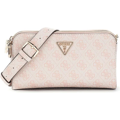 Afbeelding van Guess ECO Erica Status Crossbody Schoudertas, Dames, Maat: One Size, Dusty rose