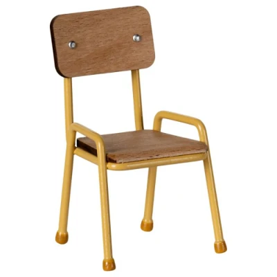 Afbeelding van Maileg poppenhuis stoel geel 9 cm