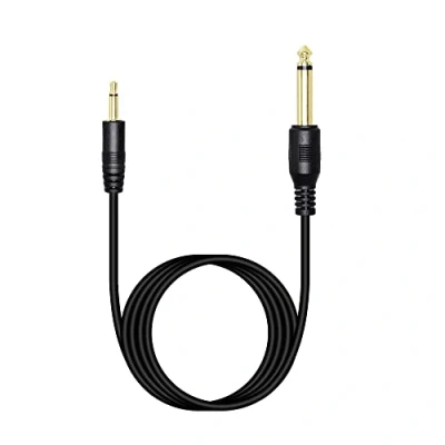 Afbeelding van RIIEYOCA 1/8&quot; naar 1/4&quot; TS kabel, vergulde 3,5 mm mono stekker 6,35 audiokabel voor versterker, luidspreker, gitaar (2 m)