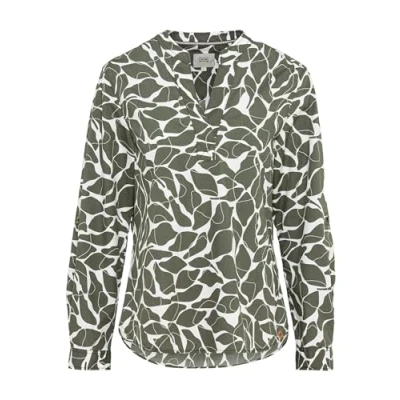 Afbeelding van camel active Blouse, Dames, Maat: XS, Aop olive