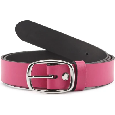 Afbeelding van Ladeheid Dames Kledingriem Riem Broekriem Verstelbaar Leer MS EL D41 Roze 90 cm