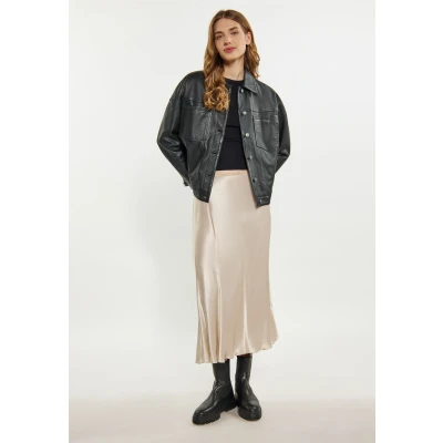 Afbeelding van Dreimaster Leren jas, Dames, Maat: 38, Schwarz