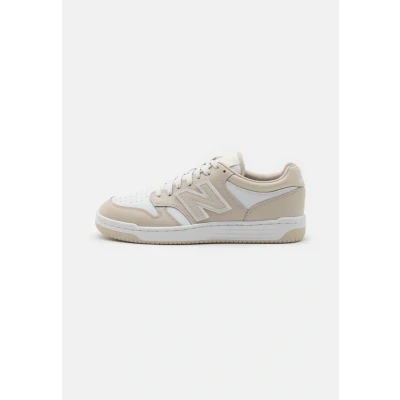 Afbeelding van New Balance 480L Unisex Sneakers laag Dark mushroom, Maat: 42.5, mushroom Leer/ synthetisch