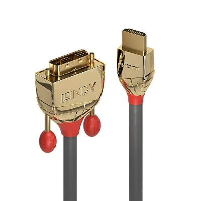 Afbeelding van Lindy 36197 HDMI DVI D Grijs kabeladapter/verloopstukje